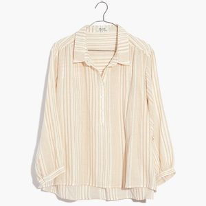 Madewell Striped Gauze Popover